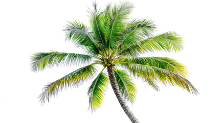 Isolated palm tree on a transparent background