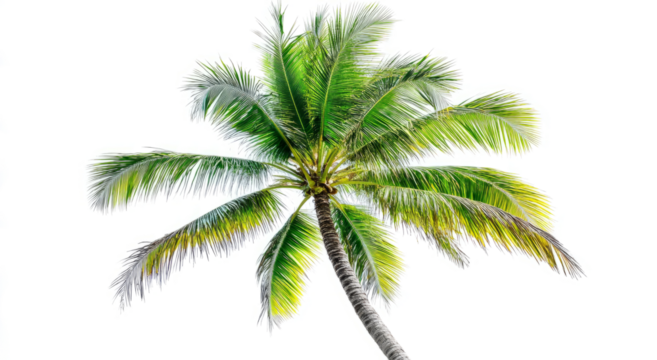Isolated palm tree on a transparent background