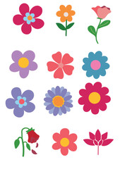 vector flower color can be used for background and illustration