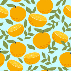 Orange background seamless pattern vector illustration