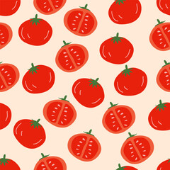 tomato seamless pattern illustration