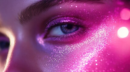 Pink Glitter Makeup