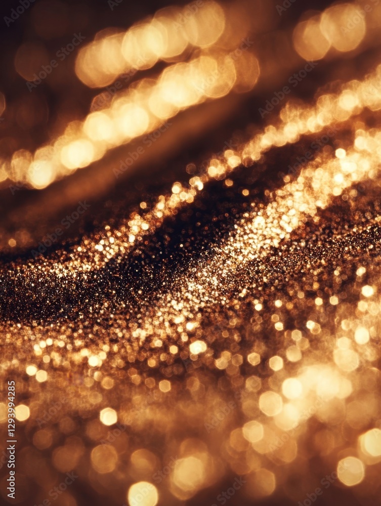 Poster abstract golden glitter texture with bokeh effect creating a shimmering and festive background ideal