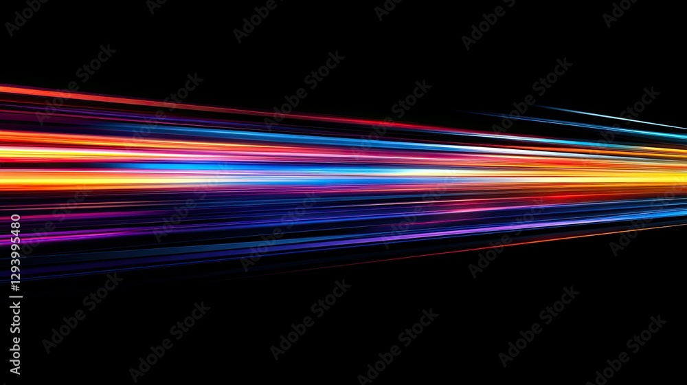 Aufkleber vibrant multicolor motion blur effect with a smooth transition of warm and cool tones, perfect for d