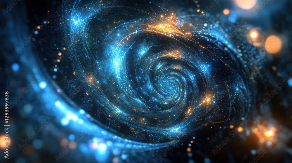 Canvas Prints cosmic journey through a colorful swirling galaxy in space