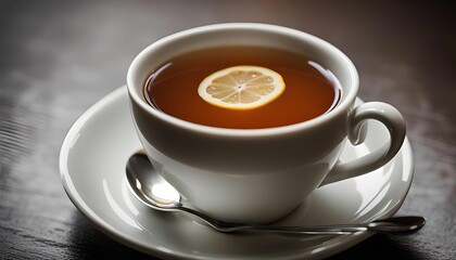 Lemon Tea in White Cup