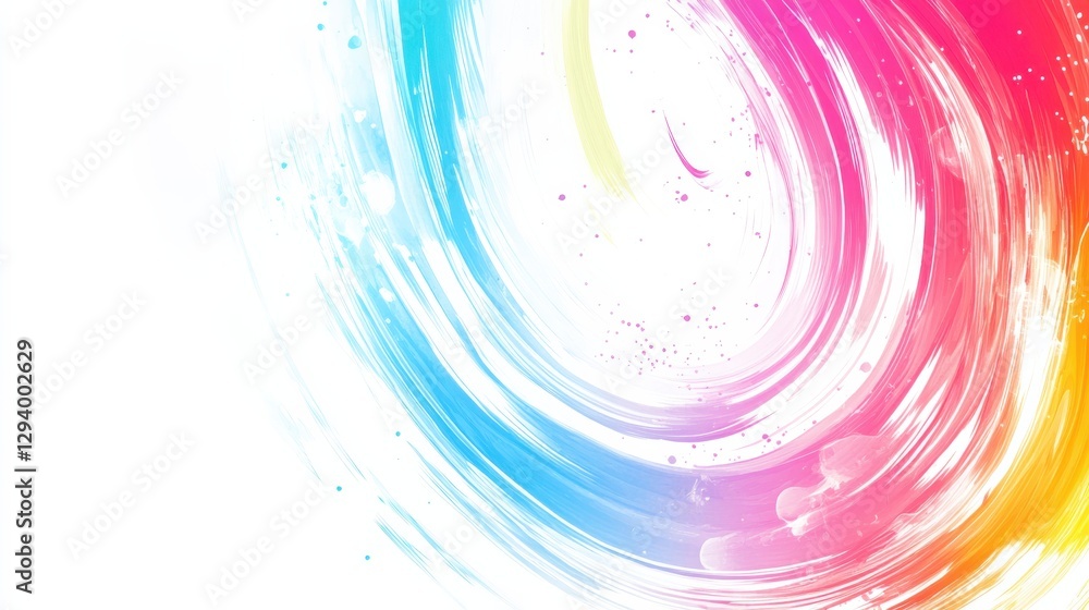 Poster vibrant abstract swirl of colors with smooth gradient effects