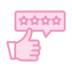 Obraz premium Feedback duotone line icon, vector, pixel perfect, illustrator file 