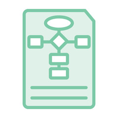 Flowchart   duotone line icon, vector, pixel perfect, illustrator file 
