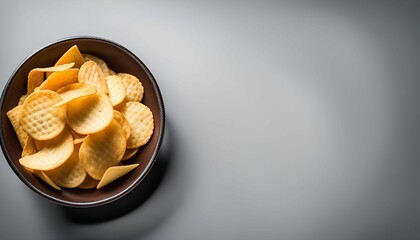 Crispy Potato Chips in a Bowl