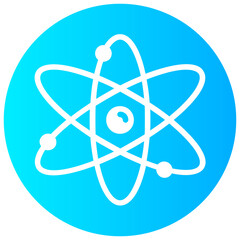 atomic vector round glyph icon