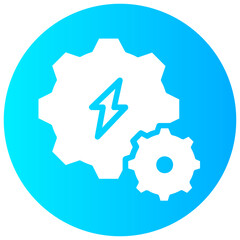 Obraz premium eneegy setting vector round glyph icon