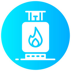 gas tank vector round glyph icon
