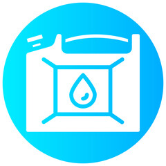 fuel tank vector round glyph icon