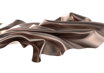 Bronze Satin Fabric Drape Background