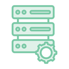 Fototapeta premium Server Configuration duotone line icon, vector, pixel perfect, illustrator file 