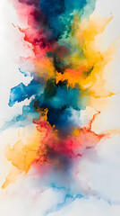 Obraz premium Abstract watercolor background with vibrant colors 
