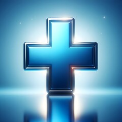 Obraz premium cross on blue background