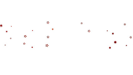 Red Stars Scattered on White