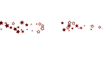 Red Stars Scattered on White Background