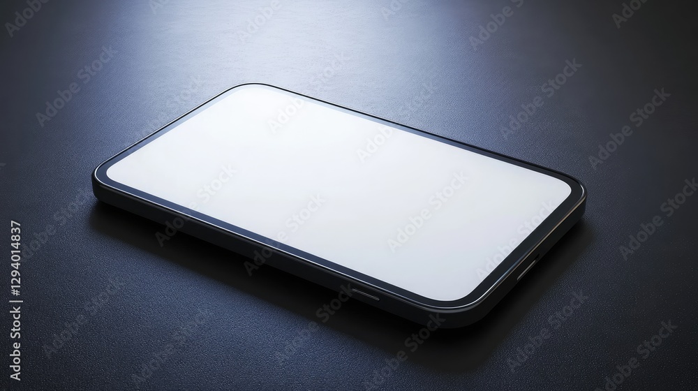 Aufkleber floating smartphone with a blank white display, ideal for ui presentation.