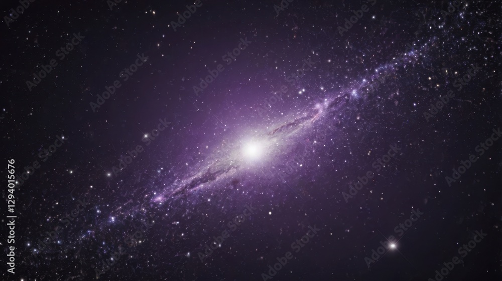 Poster spectacular star field displaying galactic wonders in deep space with clusters of stars light and pu