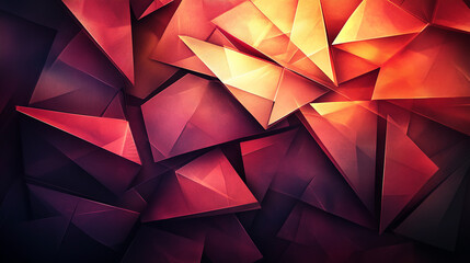 Obraz premium Abstract Geometric Shapes in Vibrant Colors .red background