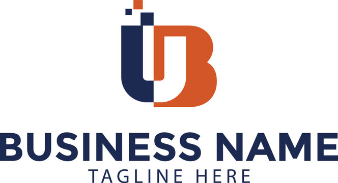 UB technology and IT logo design vector UB professional IT logo