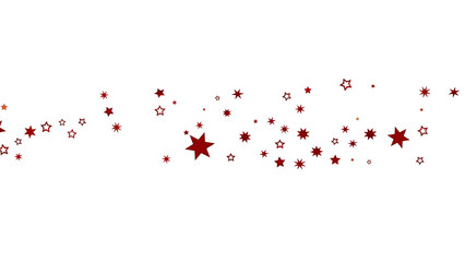 Red Stars Scattered on White