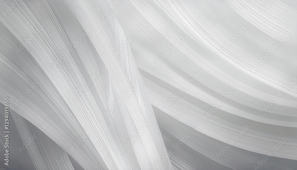 Poster abstract white wavy lines texture on smooth surface, elegant minimalistic design for modern interior