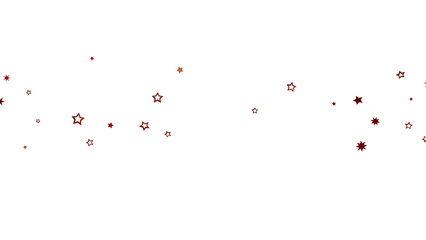 Red Stars Scattered on White Background