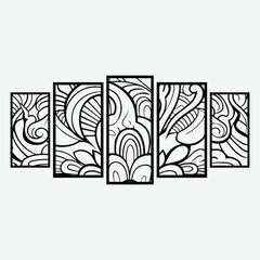 Mandala Wall Interior Laser Cut Design Wall art Wall Decoration Vector