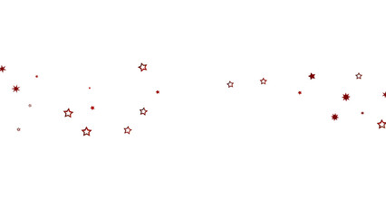 Red Stars Scattered on White