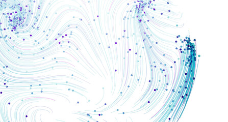 Beautiful abstract background with swirling blue particles and lines. Perfect for technology, science, or design project