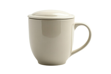 Handmade Ceramic Mug with Unique Glaze: Isolated on Transparent Background