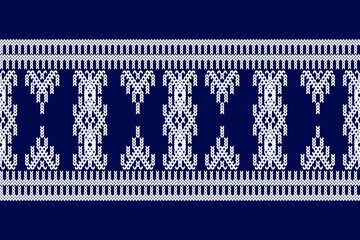Ikat ethnic geometric abstract embroidery oriental traditional knitted pattern. Native geometry decorative design for fabric, wallpaper, background, interior, decoration, texture, border decor, print