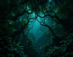 A luminescent rainforest canopy