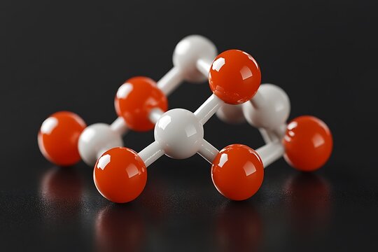 A Detailed Photograph of a Molecule Displaying Its Atomic Structure
