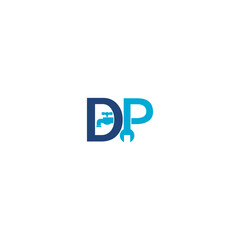 DP letter logo isolated on white background
