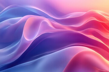 Obraz premium Abstract flowing gradient waves background with smooth curves and vibrant color transitions for modern design projects