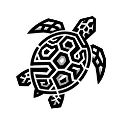 Obraz premium Abstract stylized graphic of a sea turtle.