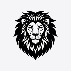  Lion Head Vector Illustration on White Background | Fierce Animal Logo Majestic Wildlife Art