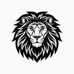  Lion Head Vector Illustration on White Background | Fierce Animal Logo Majestic Wildlife Art