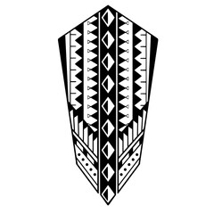 Wrap around arm polynesian tattoo design. Pattern aboriginal samoan. illustration EPS10