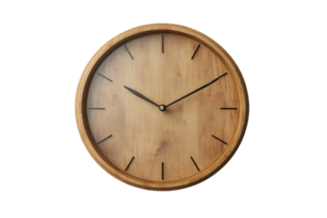 Classic Wall Clock with Elegant Design: Isolated on Transparent Background