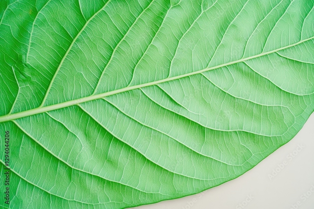 Aufkleber capture close-up image symbolizing earth day highlighting intricate patterns of vibrant green leaf