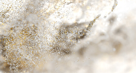 Abstract background with gold and white particles. Perfect for luxury brands, celebrations, and elegant designs.