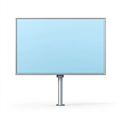Blank light blue billboard mockup, outdoor advertising display