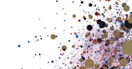 Abstract Background with Colorful Bubbles and Particles