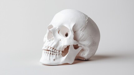 Artistic skull mockup chaos studio 3d model minimalist side view artistic display for creative...